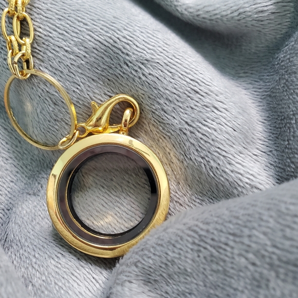 Floating Locket w/Chain Plus 3 Random Charms - Picture 4 of 4